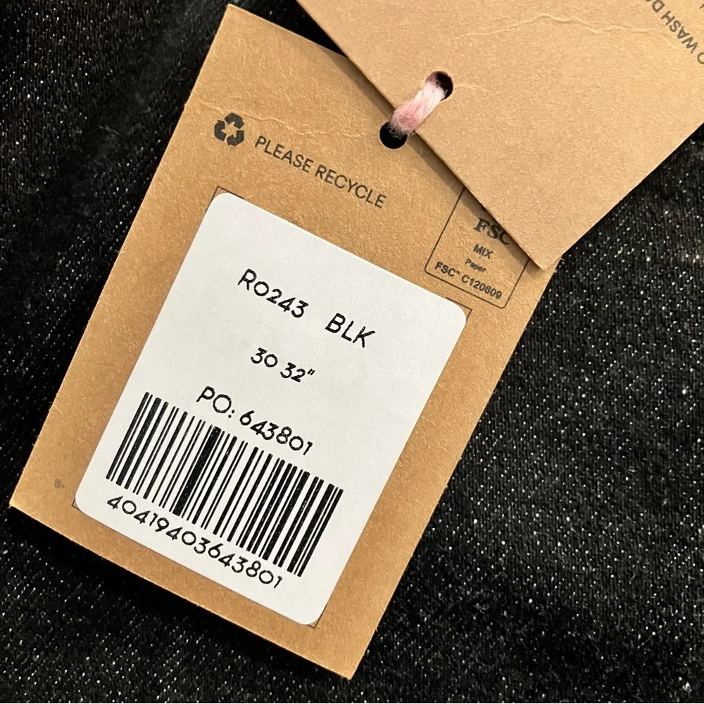 Boden Womens Size 30 High Waisted Full Length Black Straight Leg Jeans Cuffed - Picture 3 of 13